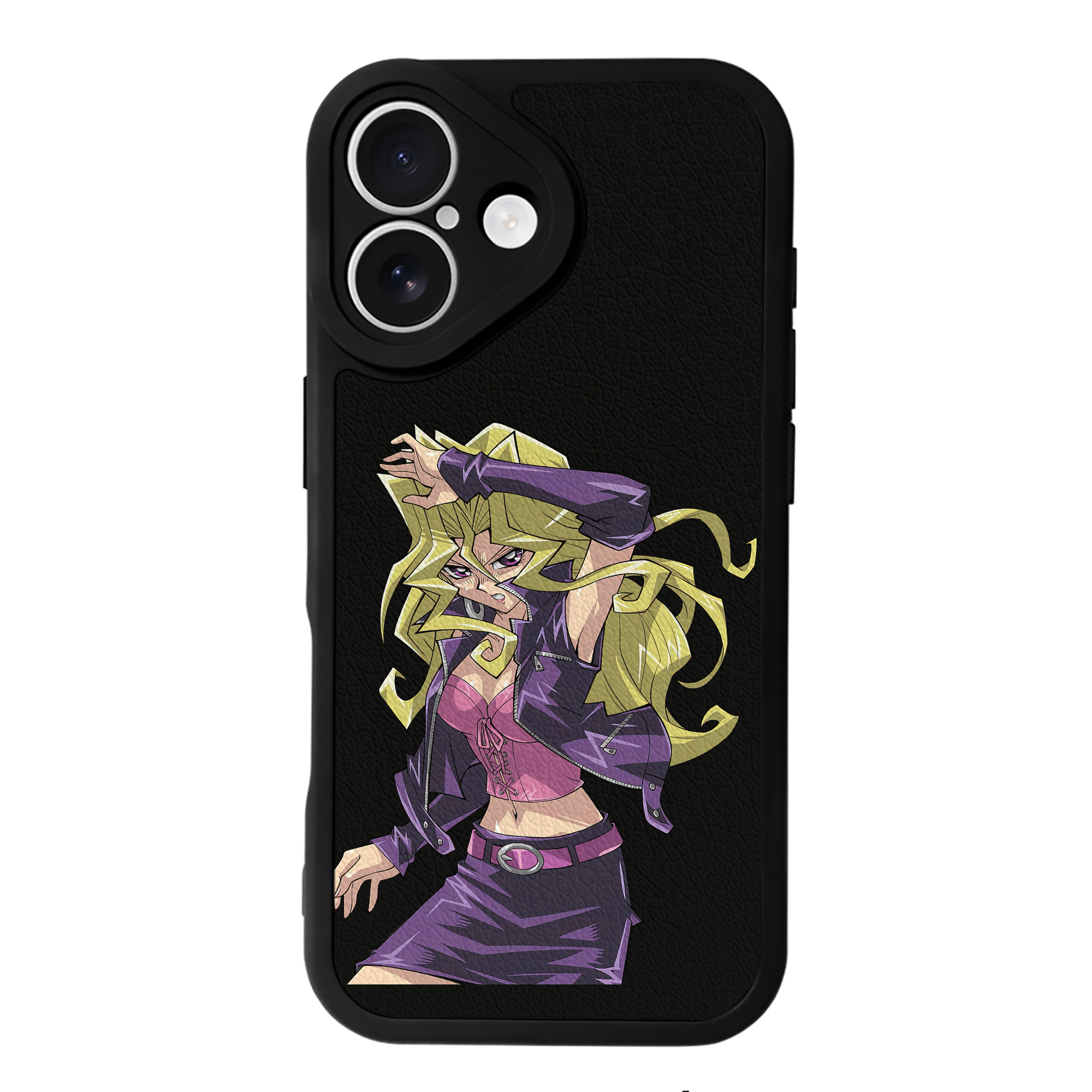 （画像用） 遊☆戯☆王 Yu-Gi-Oh! 【iPhone 16シリーズ対応】シリコンスマホケース（レザー調） 材質：シリコン